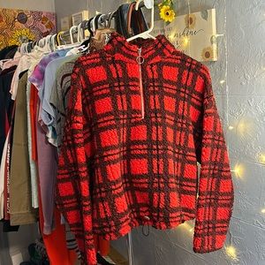 Super cute cute flannel like crop top jacket❤️